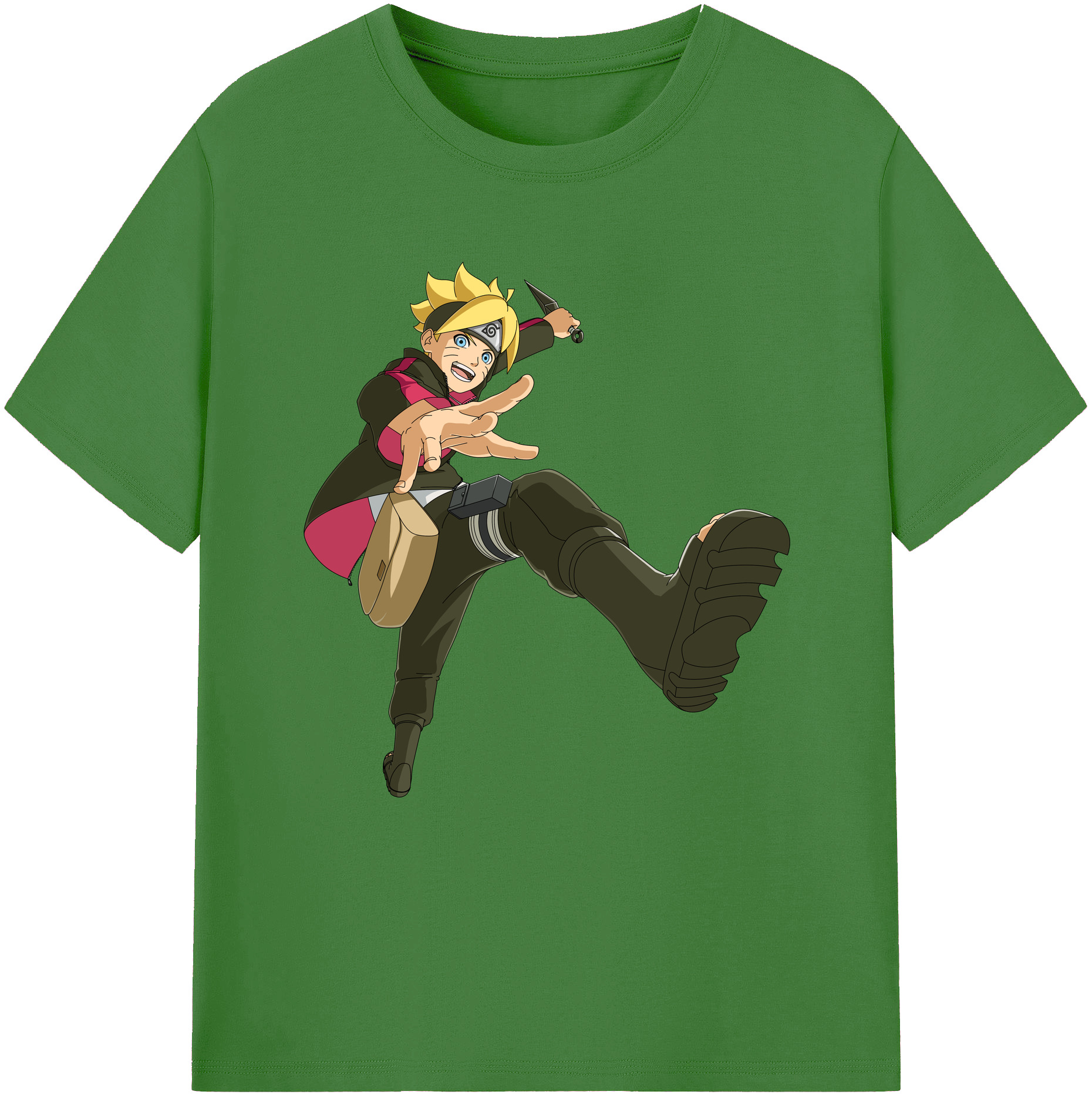 （画像用） NARUTO -ナルト- うずまき ボルト Uzumaki Boruto レディースカジュアルプリントTシャツ（綿100％）